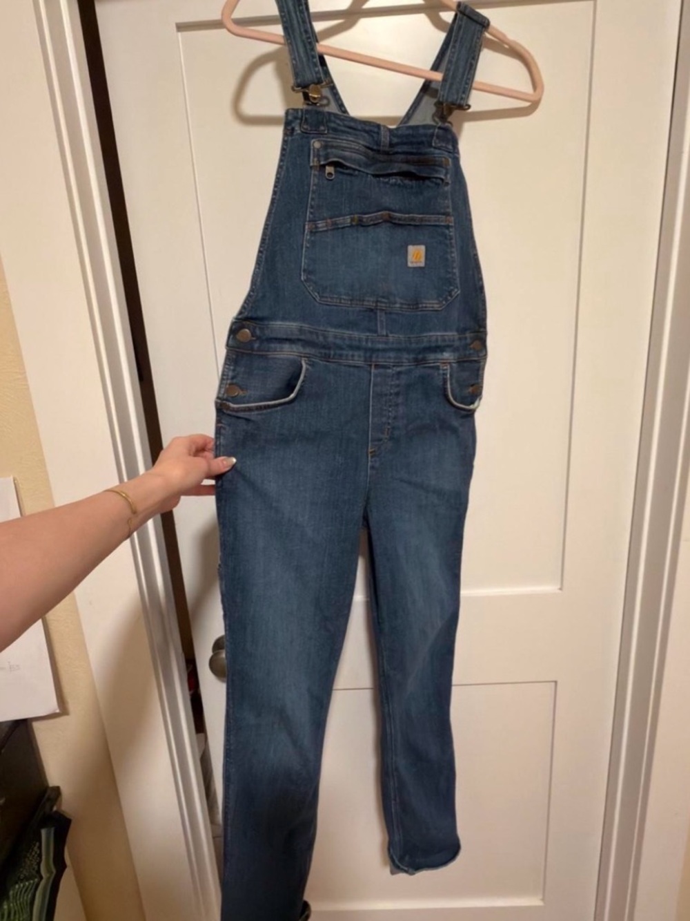 Carhartt Denim Overalls Relaxed Fit in Blue Wash - Picture 7 of 8